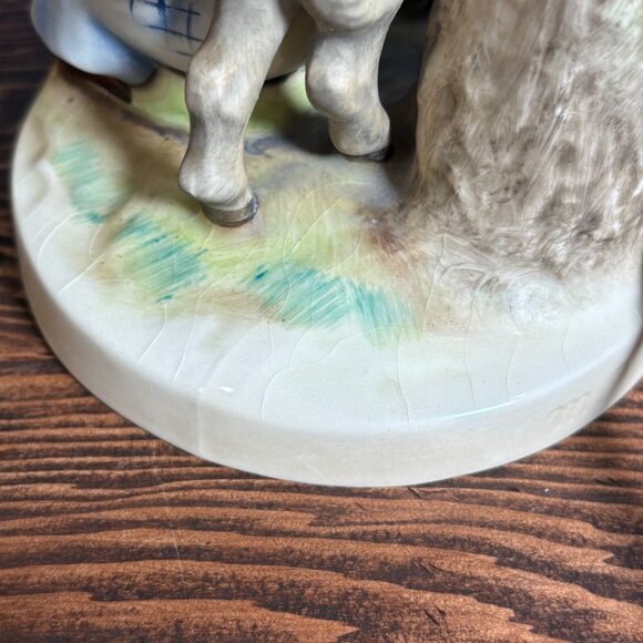 Vintage Hummel Table Lamp TMK-3 Good Friends #228 Tree Trunk Lamp Ceramic 1960's - Picture 12 of 17